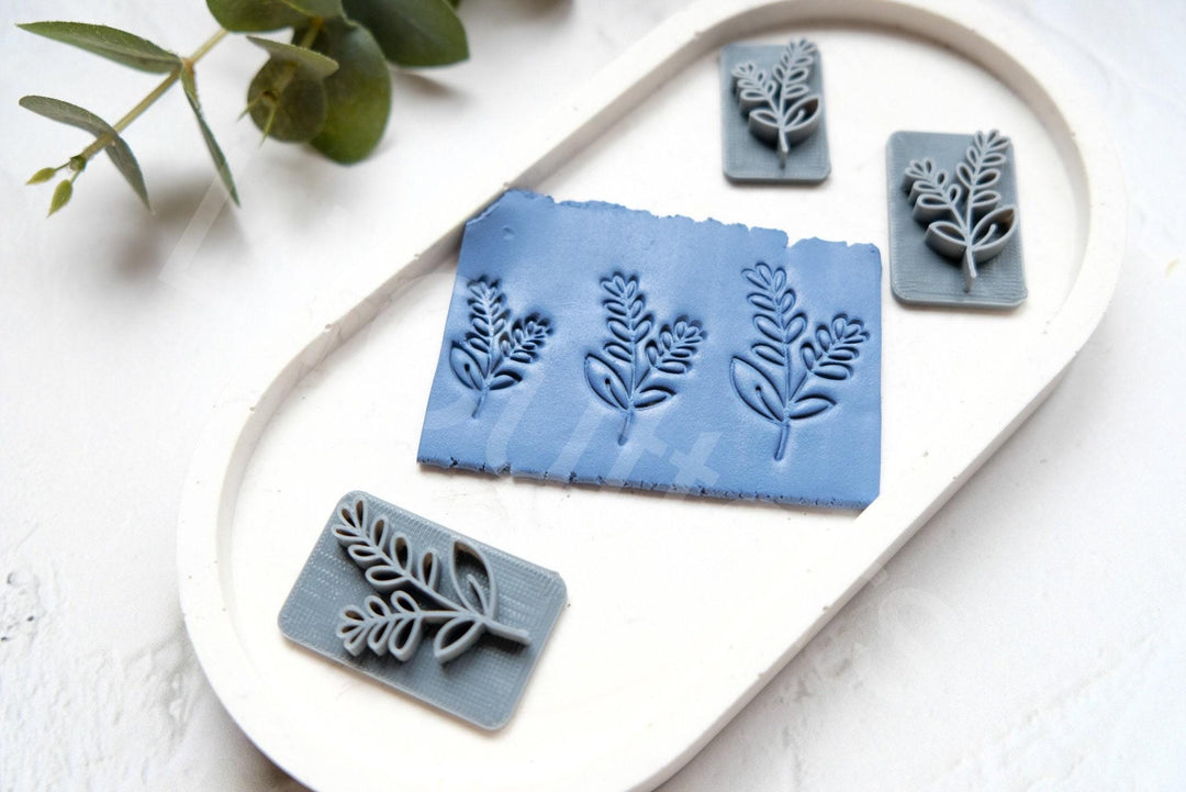 Floral Clay Stamp Set: Texture Impression Tool, Earring Making