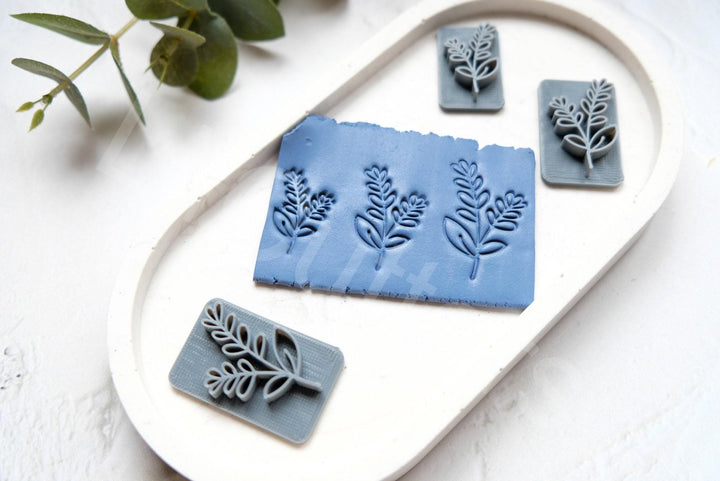 Floral Clay Stamp Set: Texture Impression Tool, Earring Making