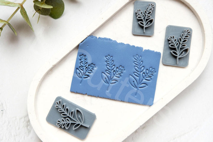 Floral Clay Stamp Set: Texture Impression Tool, Earring Making