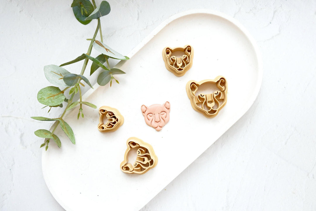 Lion Polymer Clay Cutter: Safari Animal Cookie Cutter
