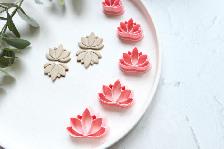 Lotus Clay Cutter for Polymer Clay | Flower Earring Cutter | Boho Floral Clay Tool | Jewelry Making Supplies | Polymer Clay Earring Making