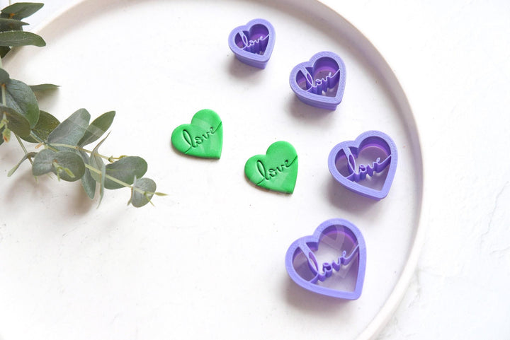 Love Heart Polymer Clay Cutter: Valentine Earring Tool