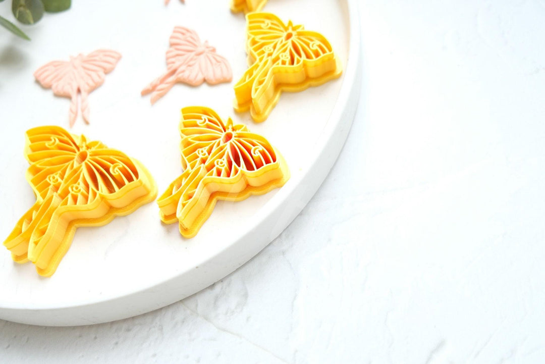 Luna Moth Polymer Clay Cutter: Embossed Butterfly Earring Tool