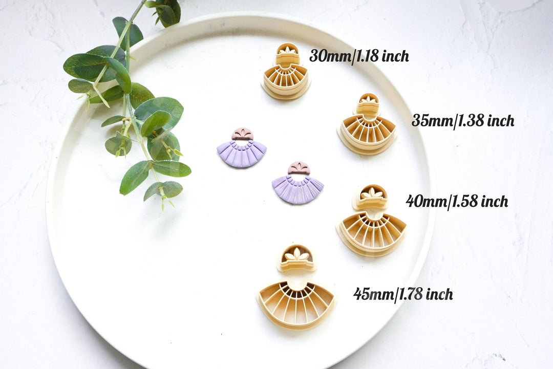 Macrame Polymer Clay Cutter Set: Floral Earring & Hair Clip Cutters