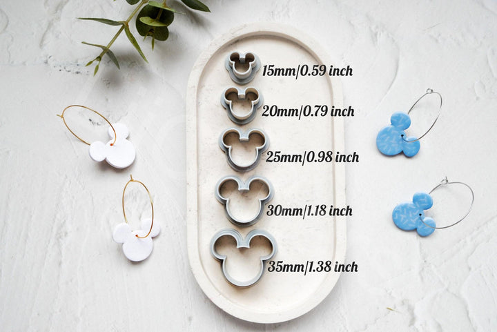 Mouse Head Polymer Clay Cutter | Cute Mouse Earring Cutter | Cartoon Mouse Clay Mold | DIY Jewelry Making Tool
