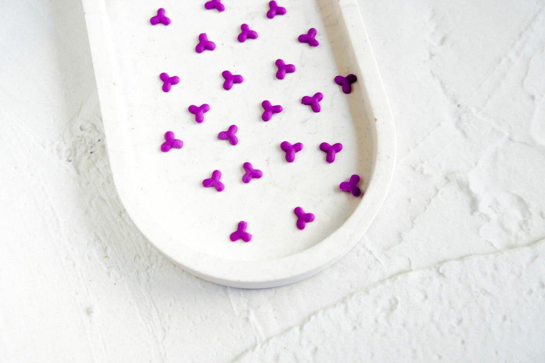 Micro 3 Petal Flower Clay Cutter: Earring Making (8mm)