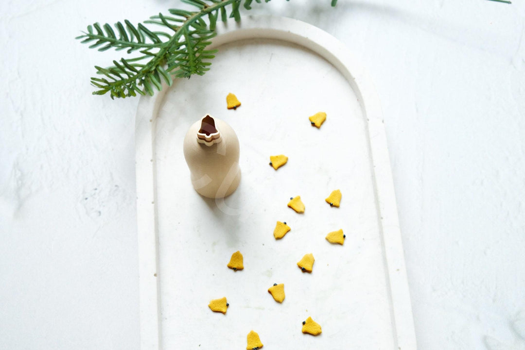 Micro Christmas Bell Clay Cutter: 8mm Polymer Clay Earring Tool