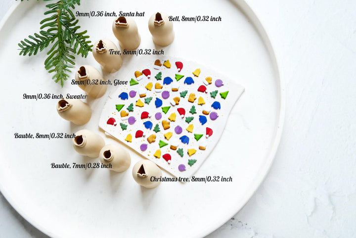 Mini Christmas Clay Cutters: Polymer Clay Earring & Ornament Tool