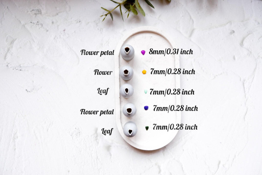 Micro Flower Clay Cutter Set: 7mm, 3D Printed Earring Making Tools