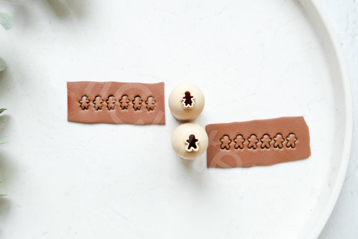 Micro Ginger Boy Polymer Clay Cutter: 8mm Mini Earring Tool