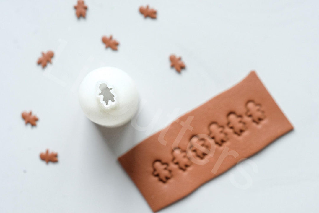 Micro Ginger Girl Clay Cutter: 8mm Mini Christmas Earring Tool