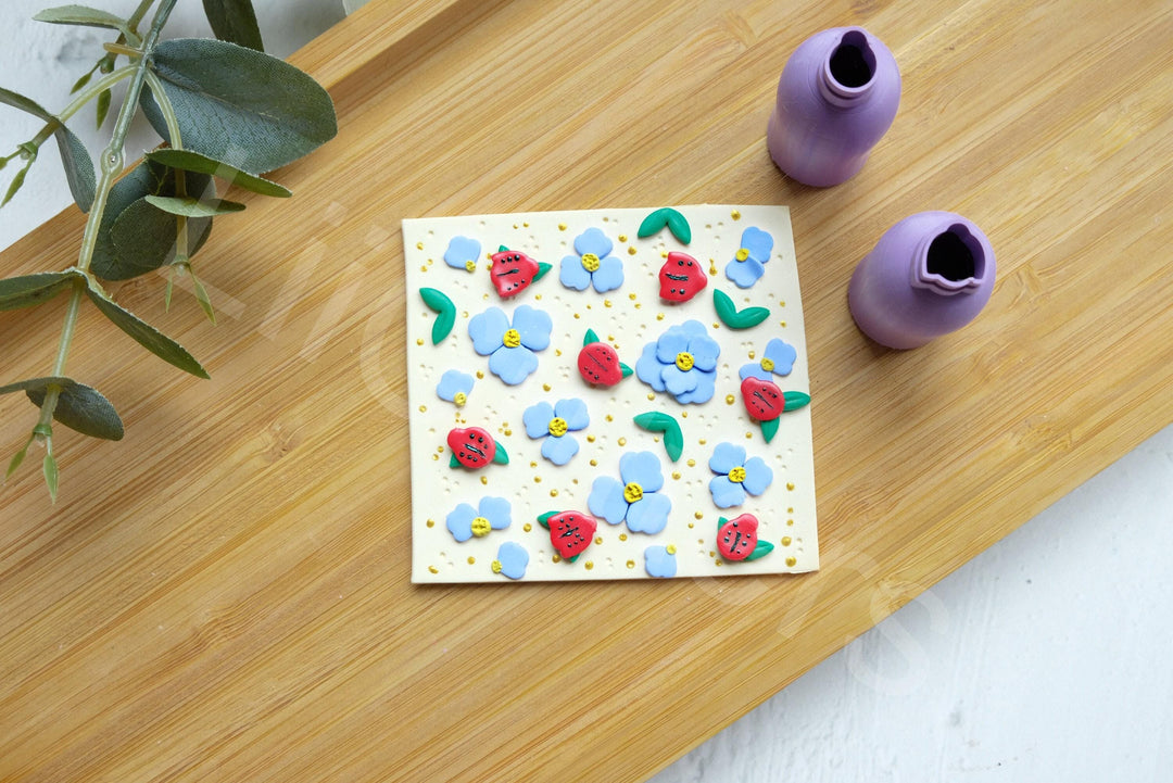 Micro Ladybug Polymer Clay Cutter Set: Earring Making Tools