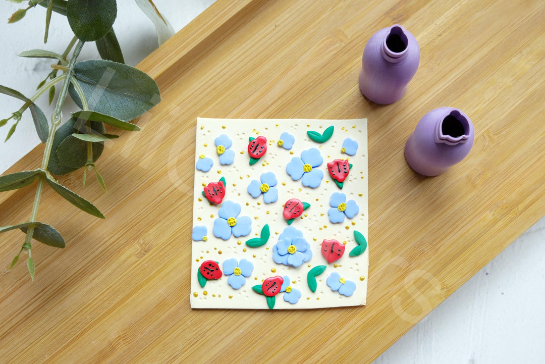 Micro Ladybug Polymer Clay Cutter Set: Earring Making Tools
