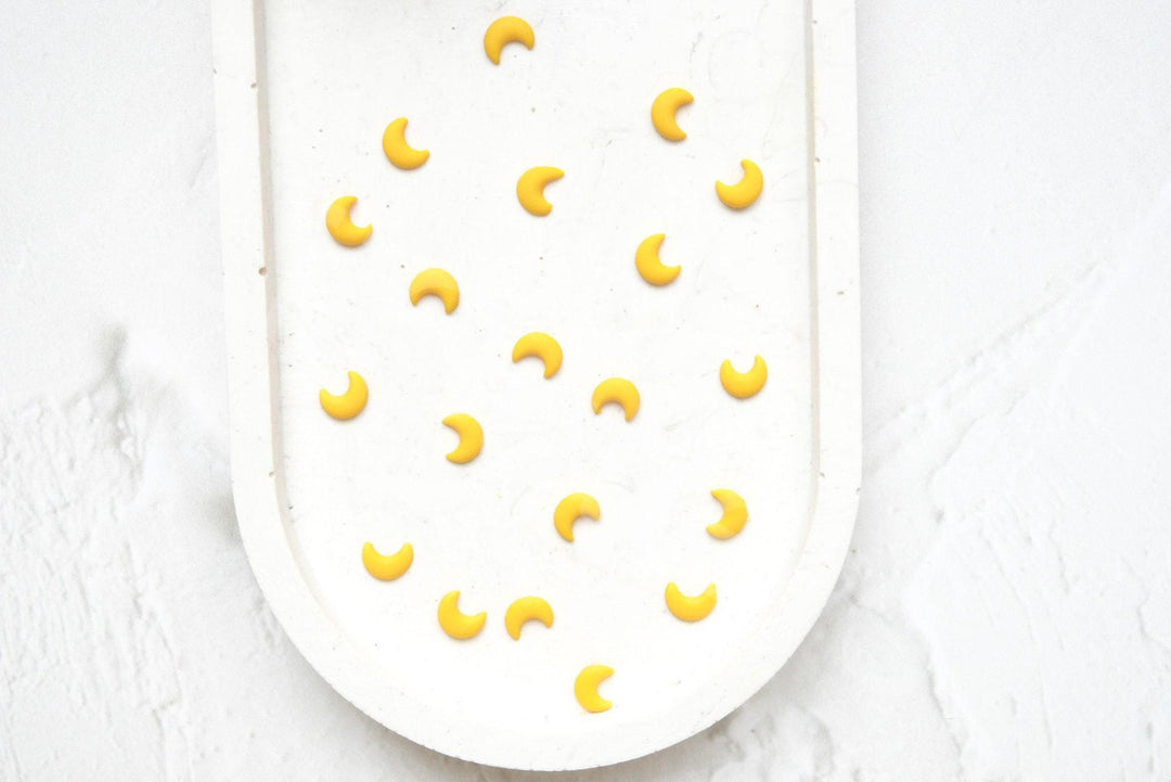 Micro Moon Polymer Clay Cutter Set – 8mm Mini Clay Cutters for Earrings, Small Moon Shape Cutter, Polymer Clay Jewelry Making Tools