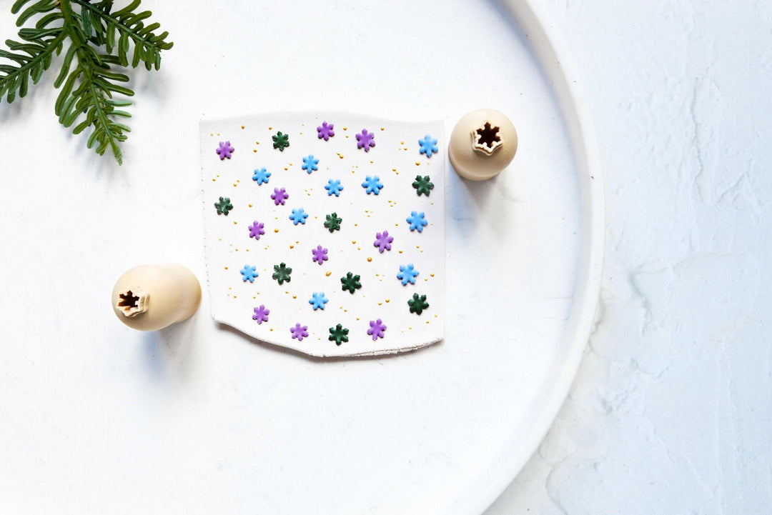 Micro Snowflake Polymer Clay Cutter Set: Earring Making Tool