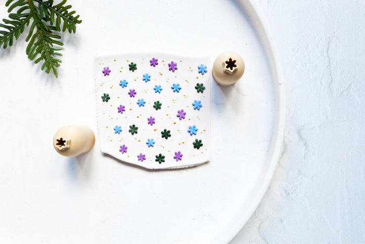 Micro Snowflake Polymer Clay Cutter Set: Earring Making Tool