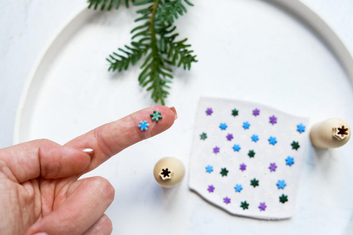 Micro Snowflake Polymer Clay Cutter Set: Earring Making Tool