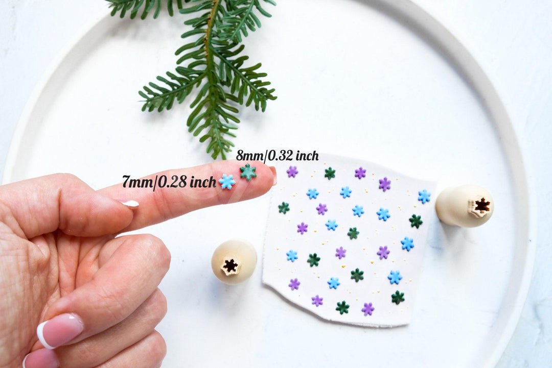 Micro Snowflake Polymer Clay Cutter Set: Earring Making Tool