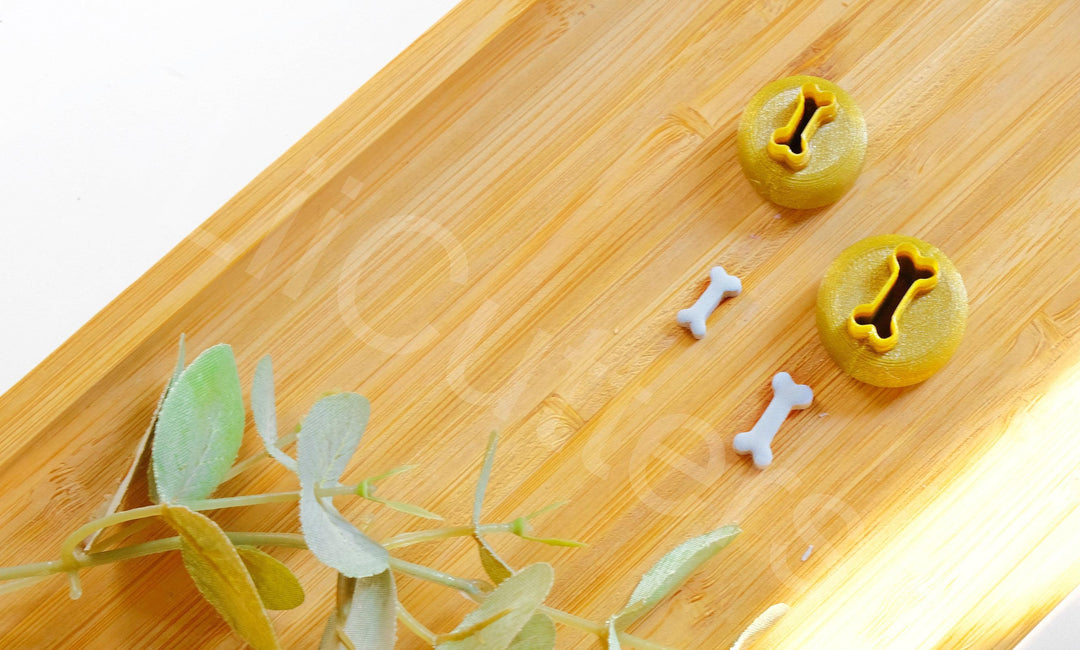 Mini Bone Polymer Clay Cutter: Earring Stud Tool (13/17mm)