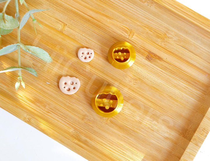 Chocolate Chip Cookie Polymer Clay Cutter: Earring Stud Tool