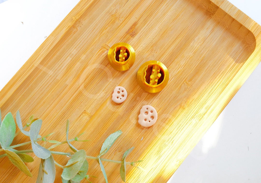 Chocolate Chip Cookie Polymer Clay Cutter: Earring Stud Tool