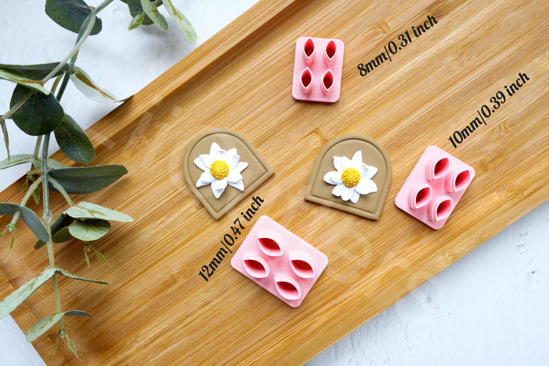 Mini Daisy Polymer Clay Cutters: Flower Earrings, Cookie Fondant (8mm-12mm)