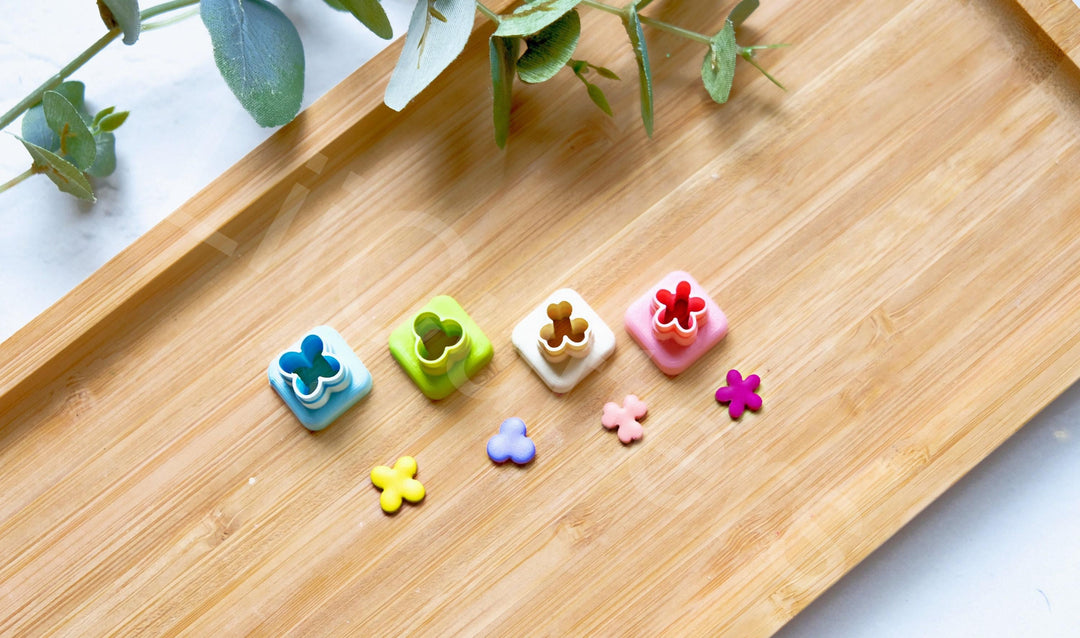 Mini Flower Cutter Set (4pc): Polymer Clay Earring Tools