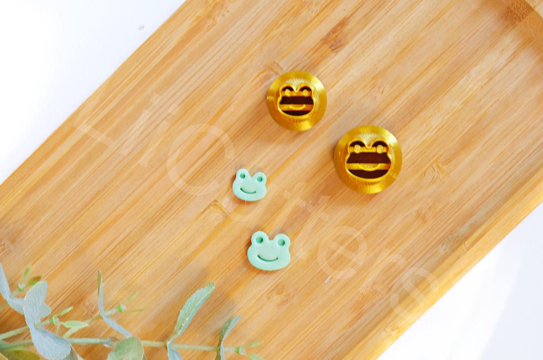 Mini Frog Polymer Clay Cutter – Tiny Frog Clay Cutter for Earring Studs, Mini Clay Tool for Jewelry Making, 3D Printed