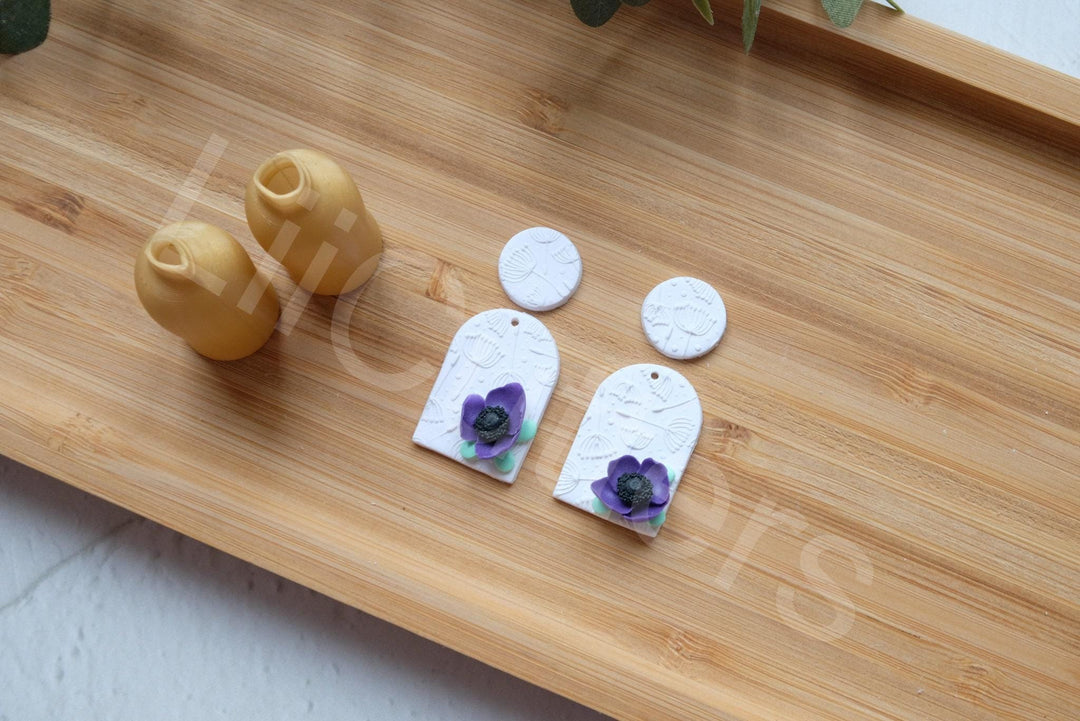 Mini Leaf & Heart Polymer Clay Cutters: Earring Making Tools