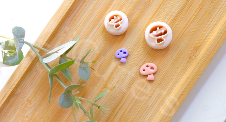 Mini Mushroom Clay Cutter: Polymer Earring Tool (13/17mm)