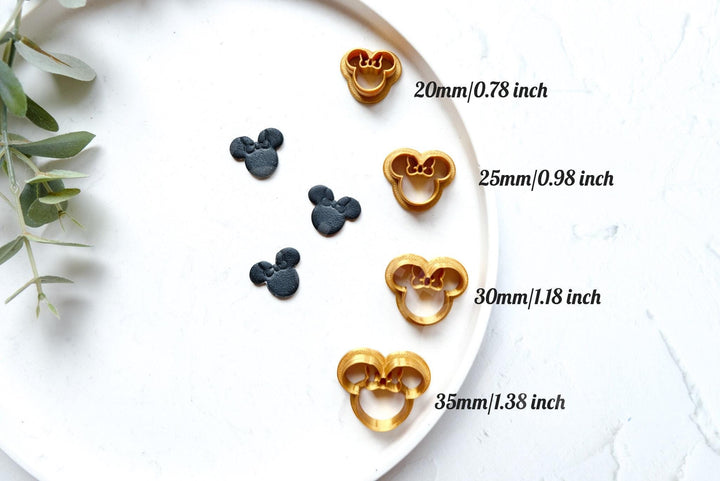 Mouse Head Clay Cutter: Polymer Clay Earring DIY - 20-35mm