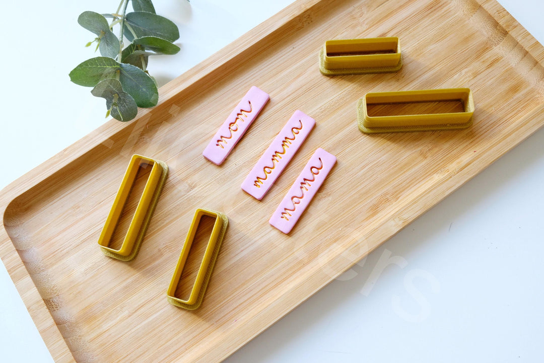 Mom Mama Polymer Clay Stamp and Cutter Set: Earring Making Tool