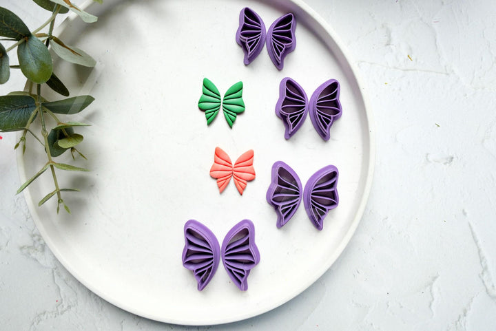 Butterfly Clay Cutter: Monarch, Luna, Embossed Polymer Clay Earring Cutters