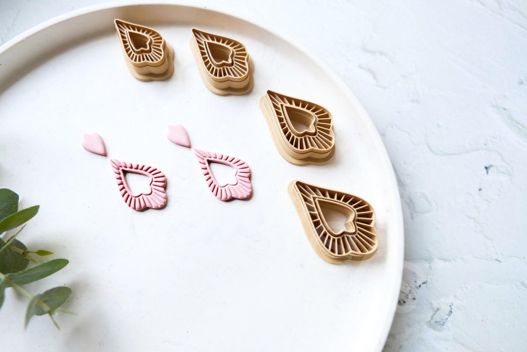 Moroccan Drop Earring Clay Cutter – Scalloped Ethnic Shape Polymer Clay Cutter, Boho Statement Earring, Middle Eastern Pattern Jewelry Tool