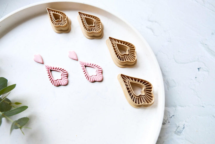 Moroccan Drop Earring Clay Cutter – Scalloped Ethnic Shape Polymer Clay Cutter, Boho Statement Earring, Middle Eastern Pattern Jewelry Tool
