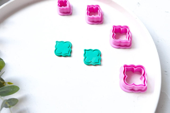 Moroccan Flower Clay Cutter: Geometric Earring Cutters, Polymer Clay