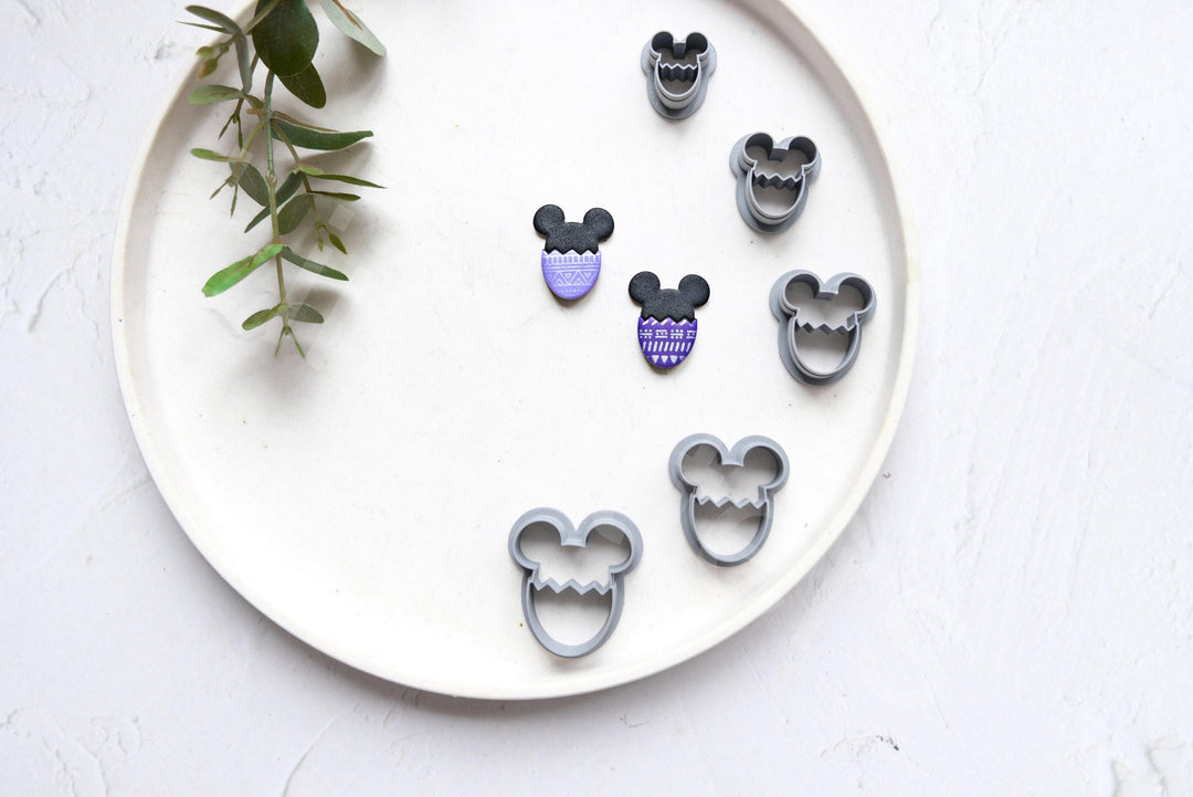 Mouse Easter Egg Cutter: Polymer Clay, Biscuit, Earring (20-40mm)