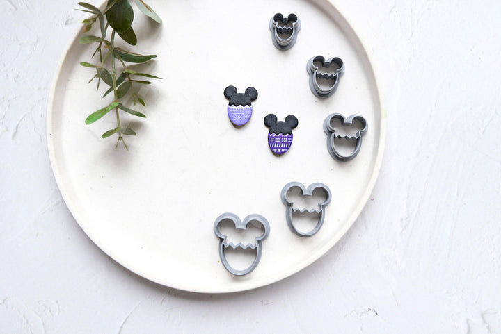 Mouse Easter Egg Cutter: Polymer Clay, Biscuit, Earring (20-40mm)