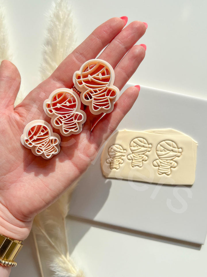 Mummy Halloween Clay Cutters: Polymer Clay Earring Tool