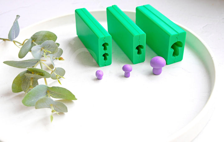 Mushroom Bead Roller – Polymer Clay Earring Making Tool, DIY Bead Mold for Jewelry, Cute Mushroom Shapes