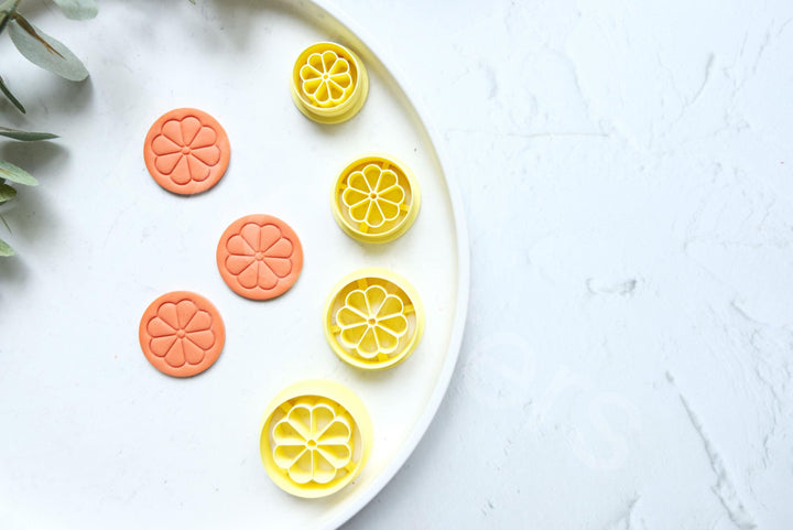 Fruit Polymer Clay Cutter: Orange, Lemon, Lime Earring Cutters