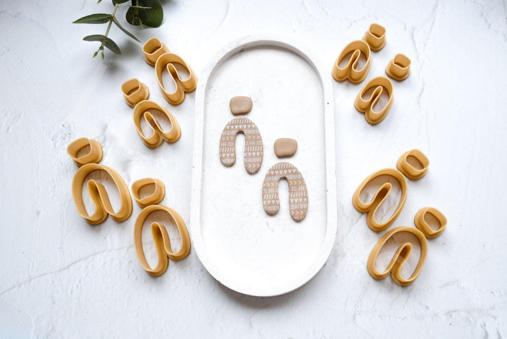 Boho Arch Polymer Clay Earring Cutters: 3D Printed PLA (Set of Pair)