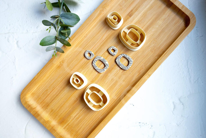 Geometric Polymer Clay Cutters: Circle, Rhombus, Arch (4pc)