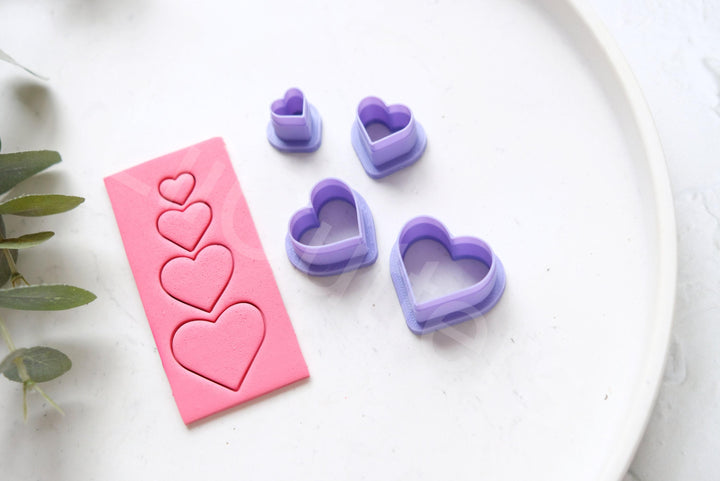 Organic Heart Clay Cutters: Polymer Clay Jewelry Tools