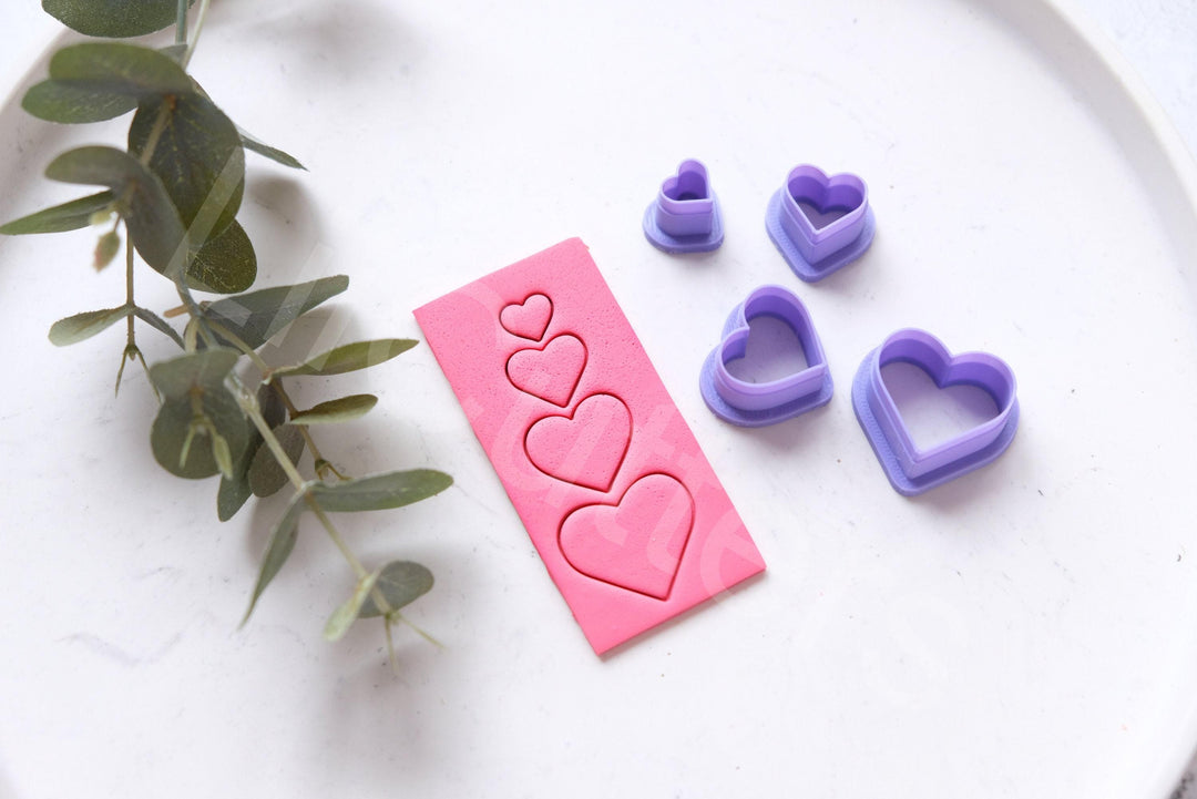 Organic Heart Clay Cutters: Polymer Clay Jewelry Tools