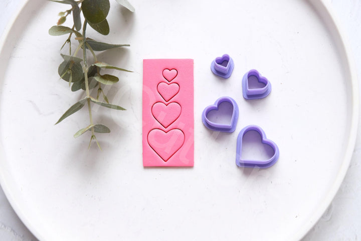 Organic Heart Clay Cutters: Polymer Clay Jewelry Tools