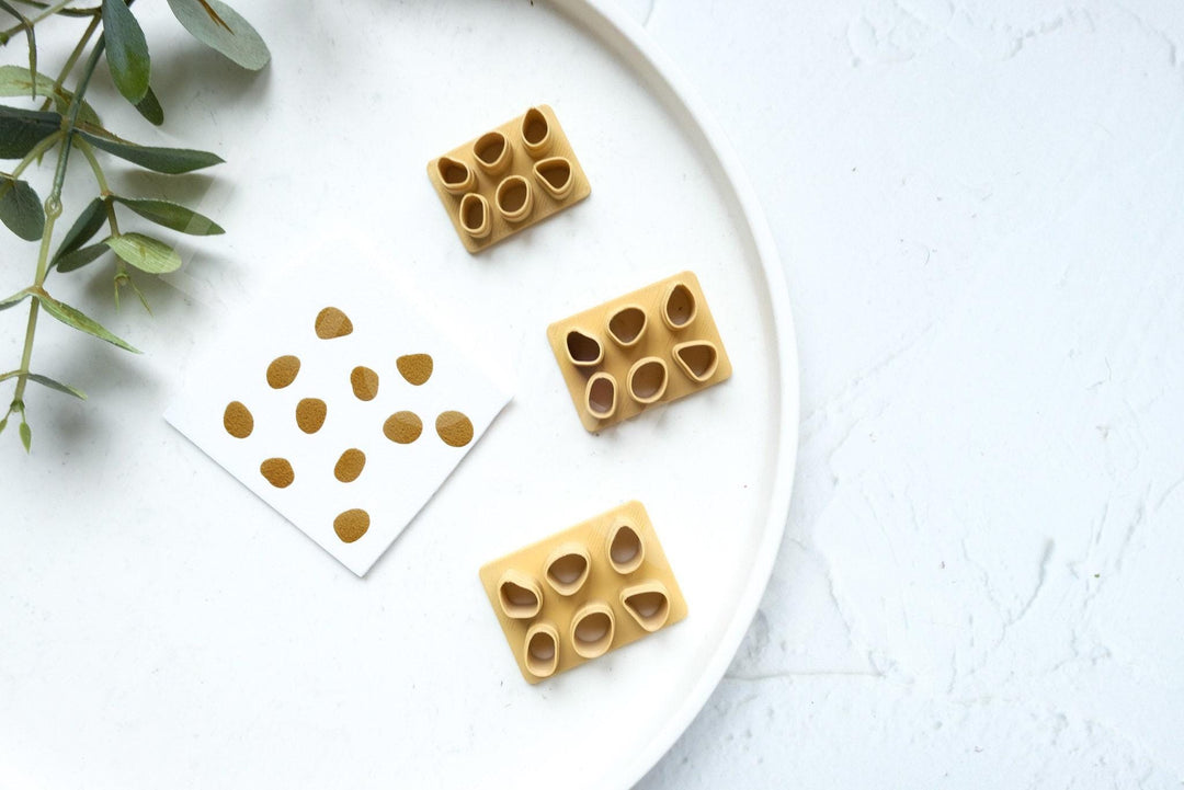 Cow Print Clay Cutter: Organic Texture Stamp, Earring Making