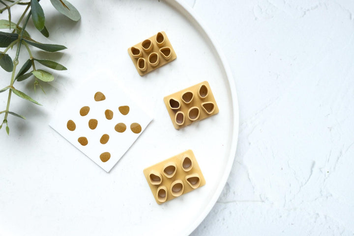 Cow Print Clay Cutter: Organic Texture Stamp, Earring Making