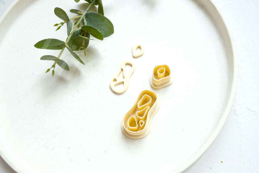 Boho Polymer Clay Earring Cutters: Organic Shapes, Set of 3