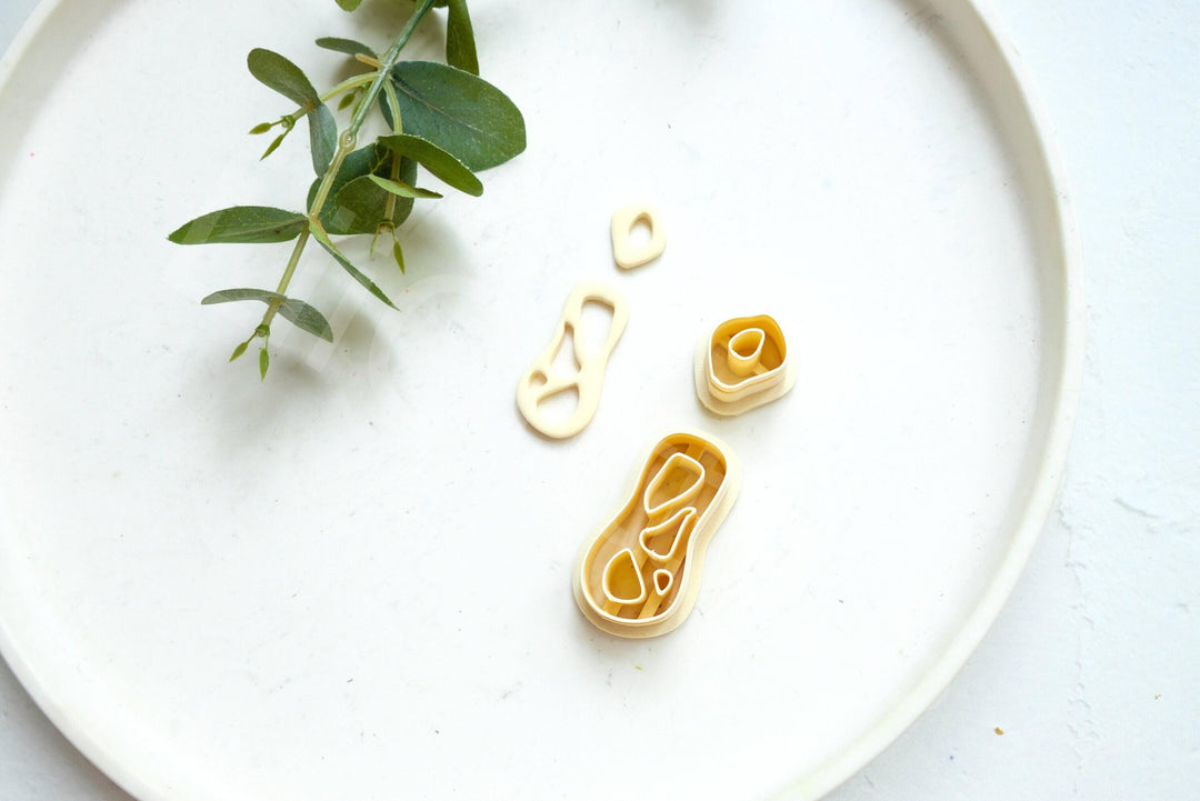 Boho Polymer Clay Earring Cutters: Organic Shapes, Set of 3
